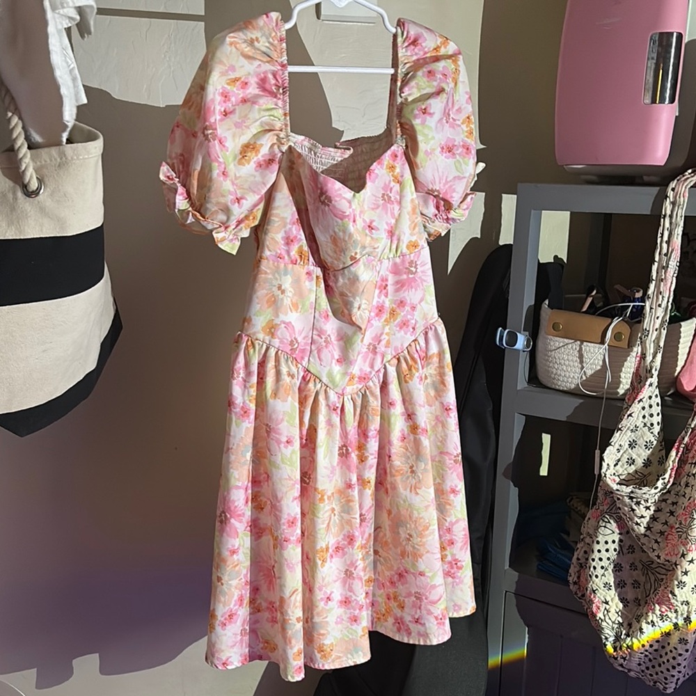 Floral Pink Kids Dress